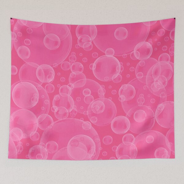 Item preview, Pink bubbles spread pattern background wallpaper designed and sold by SpinklyCreations.