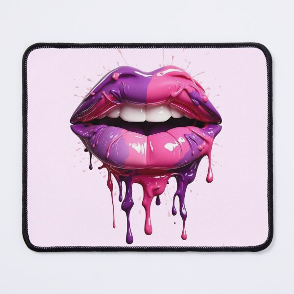 Item preview, Pink-purple dripping lips designed and sold by Margival.
