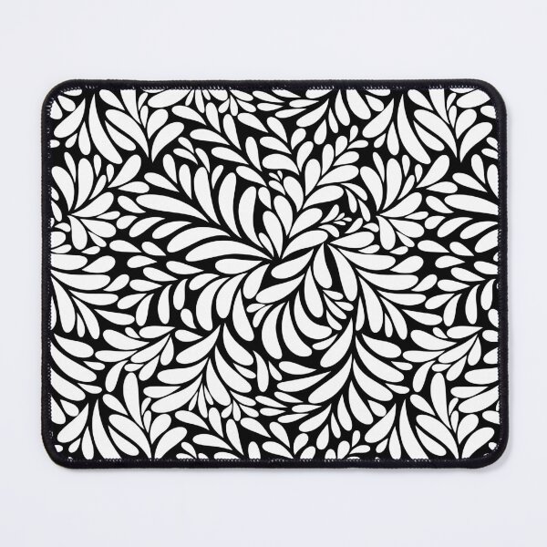 Item preview, Floral Geometric Abstract Black And White designed and sold by Ayesha Saleem.