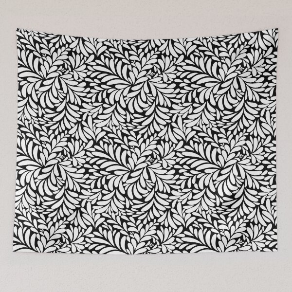 Item preview, Floral Geometric Abstract Black And White designed and sold by Ayesha Saleem.