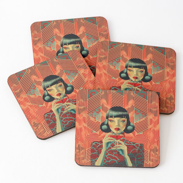 Item preview, Shanghai Girl with cocktail designed and sold by Meeheemaha.