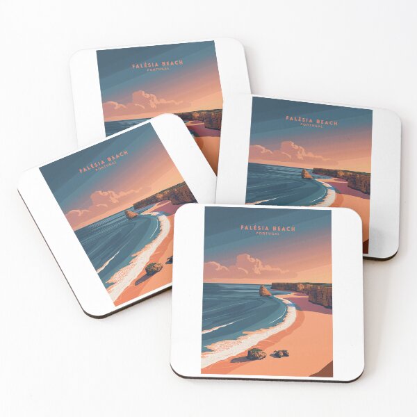 Item preview, Falesia Beach Paradise: Portugal - Travel Illustration designed and sold by NeuralVibe.