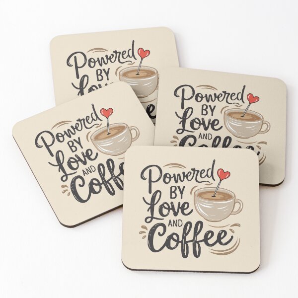 Item preview, Powered by love and coffee. Parental love needs a cup of coffee. designed and sold by twisted-dot.