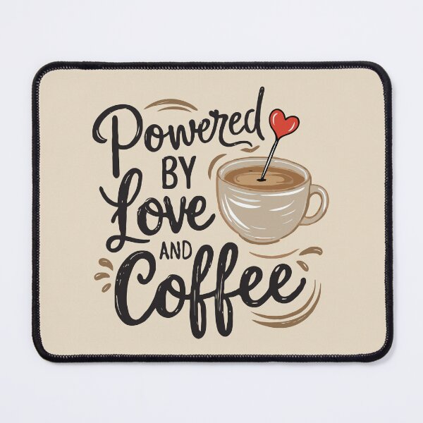 Item preview, Powered by love and coffee. Parental love needs a cup of coffee. designed and sold by twisted-dot.