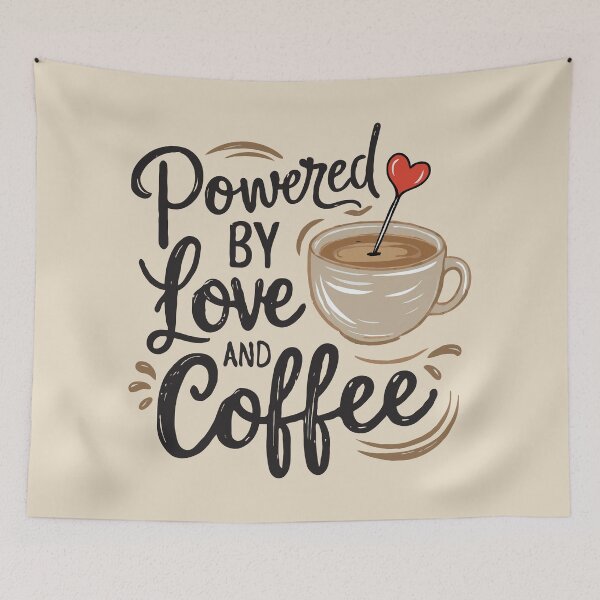 Item preview, Powered by love and coffee. Parental love needs a cup of coffee. designed and sold by twisted-dot.