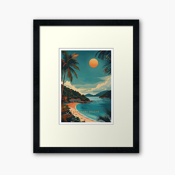 Item preview, Langkawi Island Retro Style: Malaysia - Travel Illustration designed and sold by NeuralVibe.