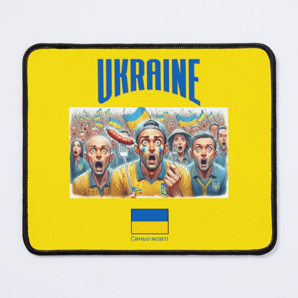 Item preview, Ukrainian Fans Euro24, sausage on a Fork. Ukraine designed and sold by Get-Forked.