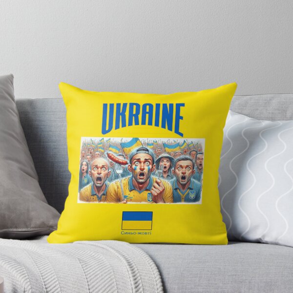 Item preview, Ukrainian Fans Euro24, sausage on a Fork. Ukraine designed and sold by Get-Forked.