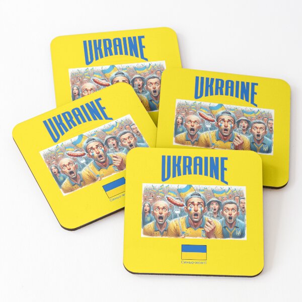 Item preview, Ukrainian Fans Euro24, sausage on a Fork. Ukraine designed and sold by Get-Forked.