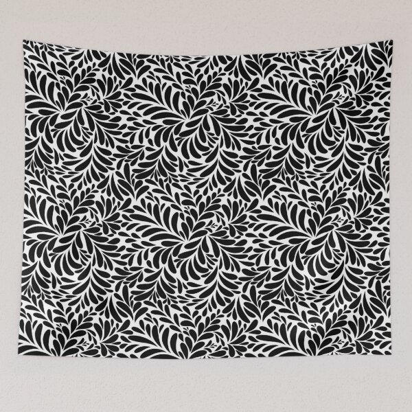 Item preview, Floral Geometric Abstract Black And White designed and sold by Ayesha Saleem.