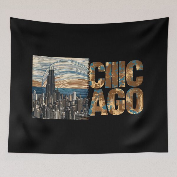 Item preview, CHICAGO - ABSTRACT SKYLINE GRAFFITI STYLE designed and sold by justyna-s28.