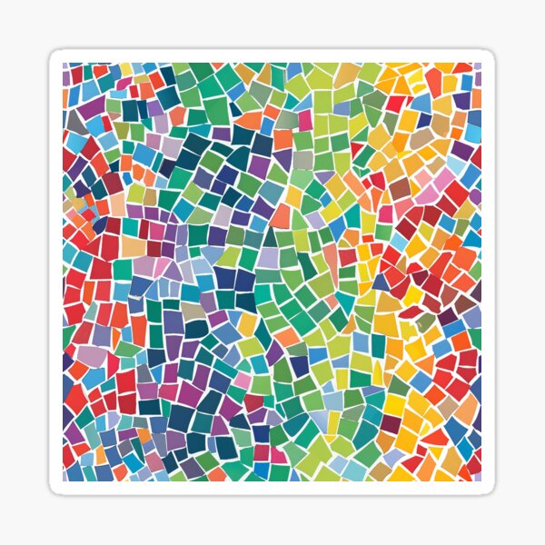 Item preview, Kaleidoscope of Colorful Mosaic Stones designed and sold by Digital Dreamtales.