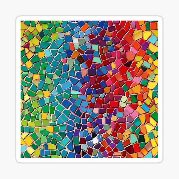 Item preview, Kaleidoscope of Colorful Mosaic Stones designed and sold by Digital Dreamtales.