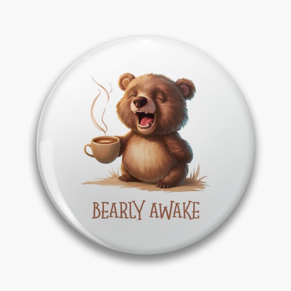 Artikelvorschau, Bearly Awake cute cuddly teddy bear drinking coffee entworfen und verkauft von w1ckerman.