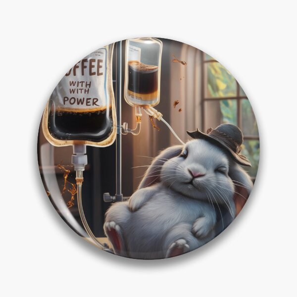 Item preview, Rabbit having iv drip of coffee designed and sold by Obliviate-fun.