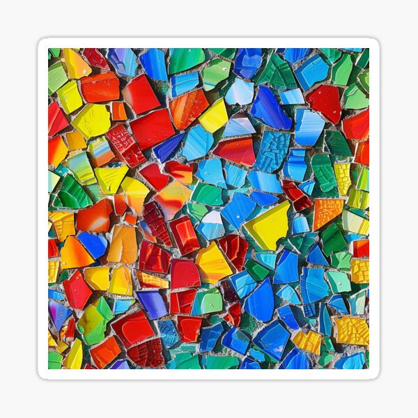 Item preview, Kaleidoscope of Colorful Mosaic Stones designed and sold by Digital Dreamtales.
