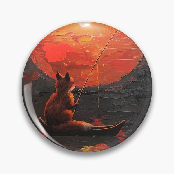 Item preview, Sunset Catch: Fox Fishing  designed and sold by SlayerOfKings.