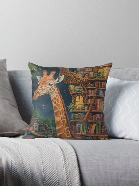 Artikel-Vorschau von Verzauberte Giraffenbibliothek, designt und verkauft von cute-animals99.