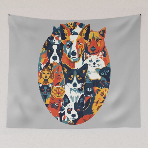 Item preview, Oval Animal Designs - Cats and Dogs 3 of 4 designed and sold by Jenson Major.