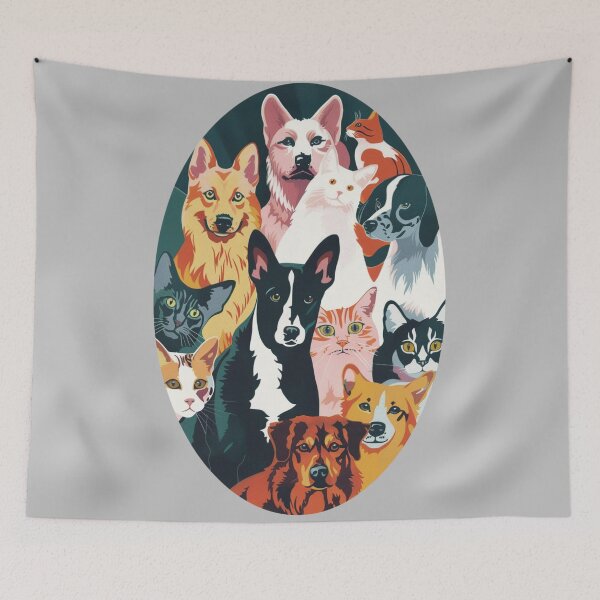 Item preview, Oval Animal Designs - Cats and Dogs 4 of 4 designed and sold by Jenson Major.
