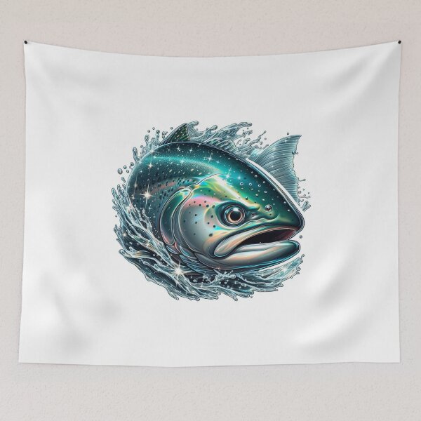 Aperçu de l'œuvre Saumon , pécheur, poisson créée et vendue par strongSpiritEd.