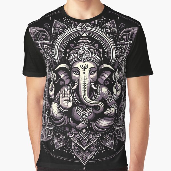 Artikel-Vorschau von Einzigartiges Mandala des Hindu-Gottes Ganesha, designt und verkauft von CyberYogi.