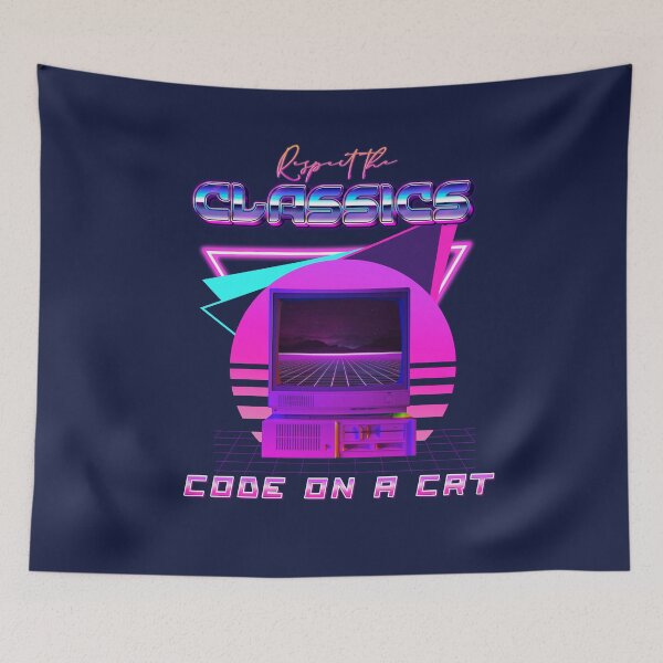 Item preview, Respect the classics: Code on a CRT retro wave designed and sold by Code  Monkeys.