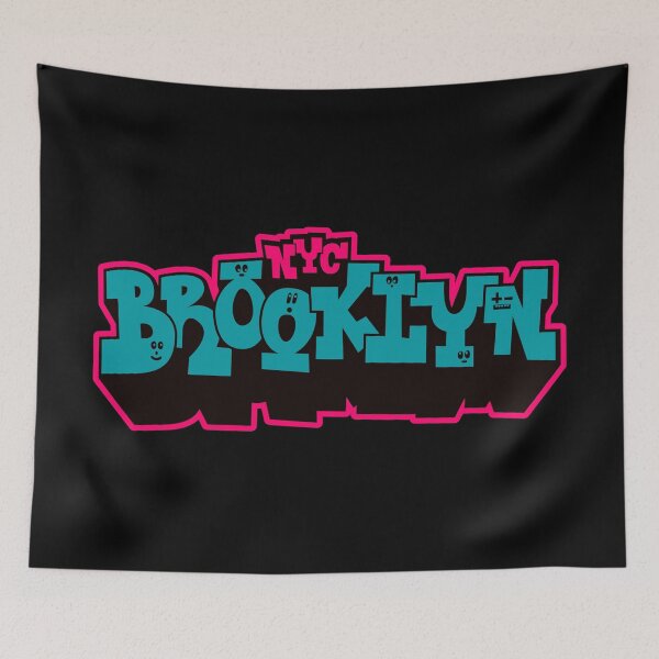 Item preview, Brooklyn Borough Block Letter Graffiti Tee - Urban Streetwear Apparel designed and sold by Boogosh.