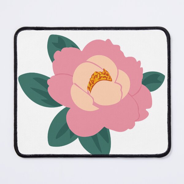 Item preview, pink peony icon with green leaves designed and sold by Alenus.
