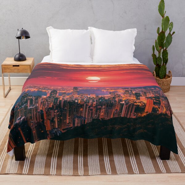 Item preview, Hong Kong skyline, fantastic sunset China designed and sold by Mauswohn.