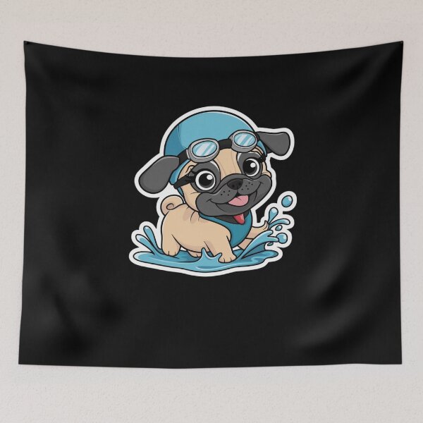 Item preview, Pug Pool Party: Splashy Pup Fun! designed and sold by Zwembad Vergelijker.