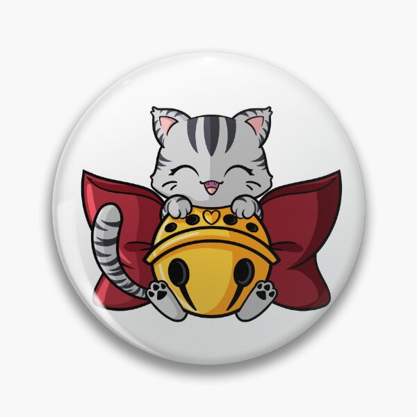 Item preview, Cat and bell designed and sold by Artchampi.