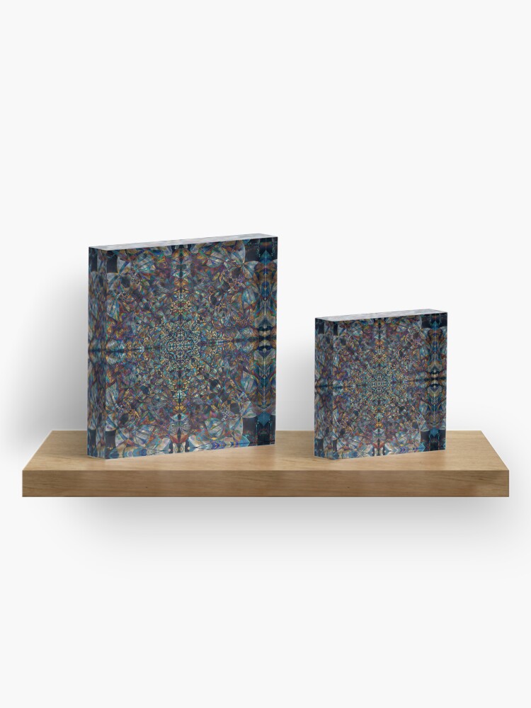 Aperçu 4 sur 5. Bloc acrylique avec l'œuvre Mirror 317 créée et vendue par oduchossoir.