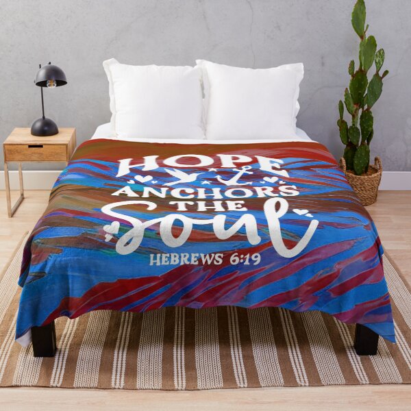 Item preview, Short Bible Verses - Hebrews 6:19 - Abstract Crimson Red Mountains Art designed and sold by SpartanDStore.