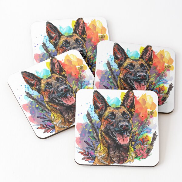 Item preview, Malinois Colorful Art designed and sold by NicolasGlowArt.