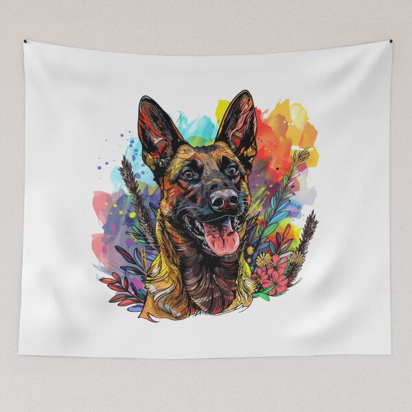 Item preview, Malinois Colorful Art designed and sold by NicolasGlowArt.