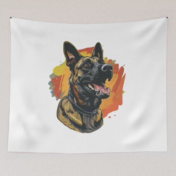 Item preview, Malinois Doodle Face designed and sold by NicolasGlowArt.