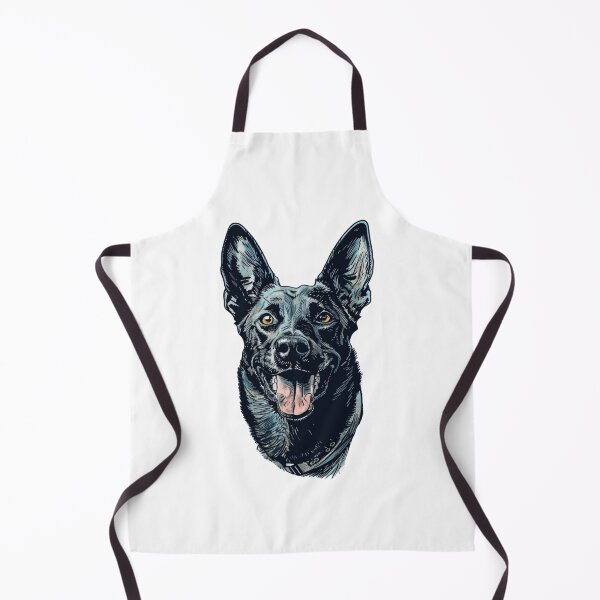 Aperçu de l'œuvre Autocollant de chien malinois créée et vendue par NicolasGlowArt.