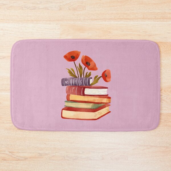 Artikelvorschau, Mohnblumen und Bücher | Aquarell rote Mohnblumen entworfen und verkauft von FarmOfCuties.