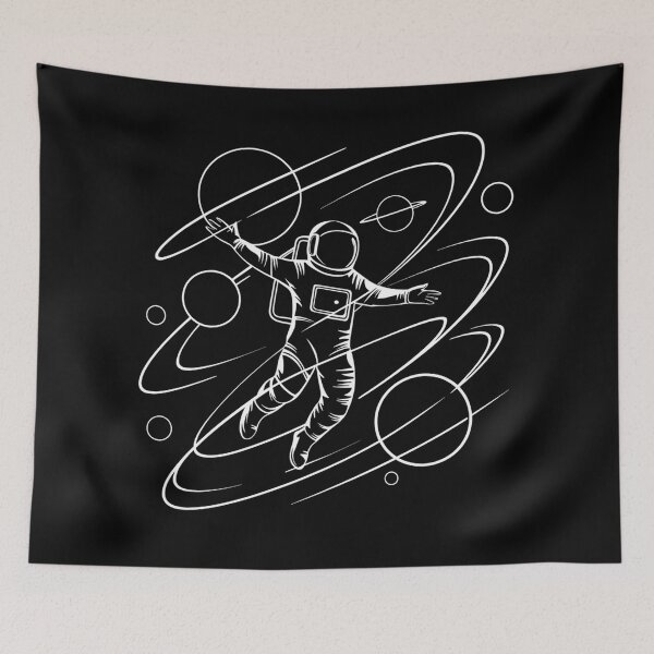 Item preview, Celestial Odyssey: Minimalist Astronaut Among Planets designed and sold by RebeccaRe.