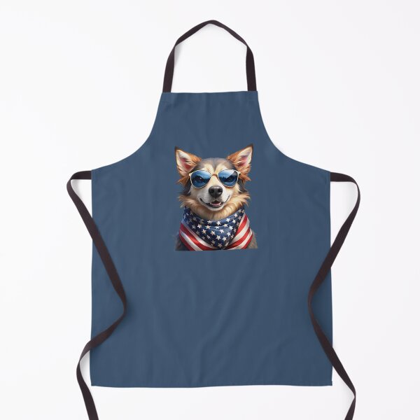 Item preview, patriot white and red dog against the background of the flag designed and sold by jkrphoto.