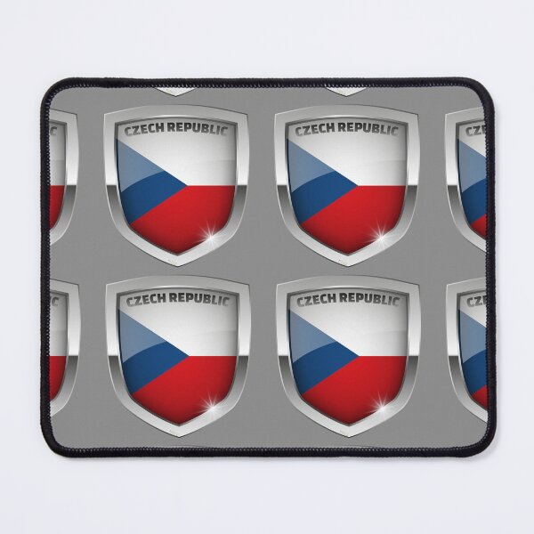 Item preview, CZECH REPUBLIC Czechia Flag Shield Sticker T-Shirt 01 designed and sold by LocationInks.