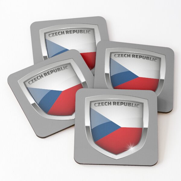 Item preview, CZECH REPUBLIC Czechia Flag Shield Sticker T-Shirt 01 designed and sold by LocationInks.