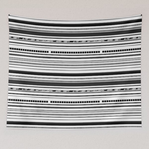Aperçu de l'œuvre Rayures mixtes monochromes créée et vendue par JaygiesDesign.
