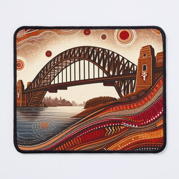Item preview, Sydney Harbour Bridge interpreted in an Aboriginal art style  designed and sold by centaurius21.