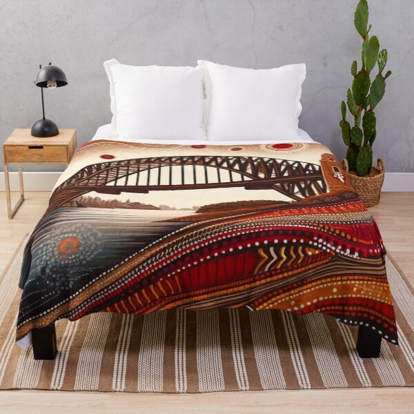 Item preview, Sydney Harbour Bridge interpreted in an Aboriginal art style  designed and sold by centaurius21.