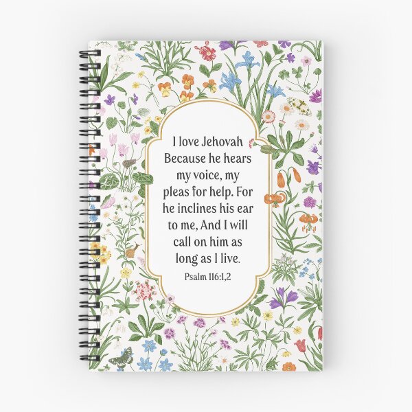 Item preview, Psalm 116:1,2 (Floral) designed and sold by Paper Bee Gift Shop.