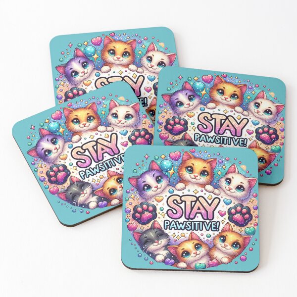 Item preview, Stay Pawsitive Stay Positive Cat designed and sold by PrettyfulStuff.
