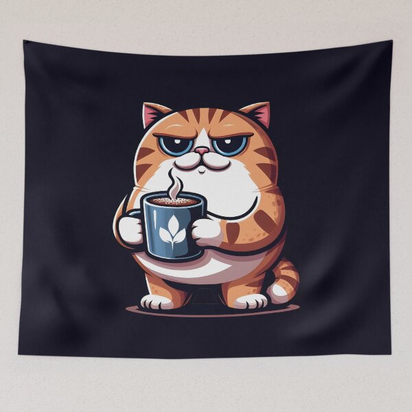Item preview, Cool Coffee Cat  designed and sold by Annabelhut.