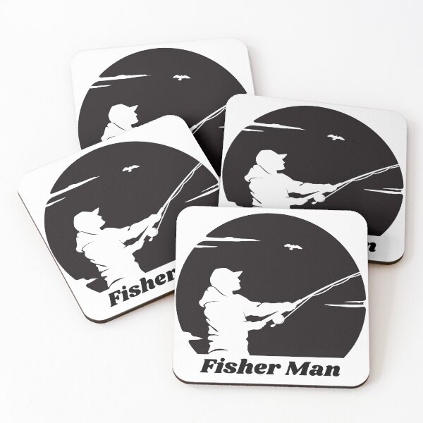 Item preview, fisher man - blue sky - Sail Lovers - Ship Lovers - Boat - Sailing - Fishing - Vintage designed and sold by DeCodeArtShop.